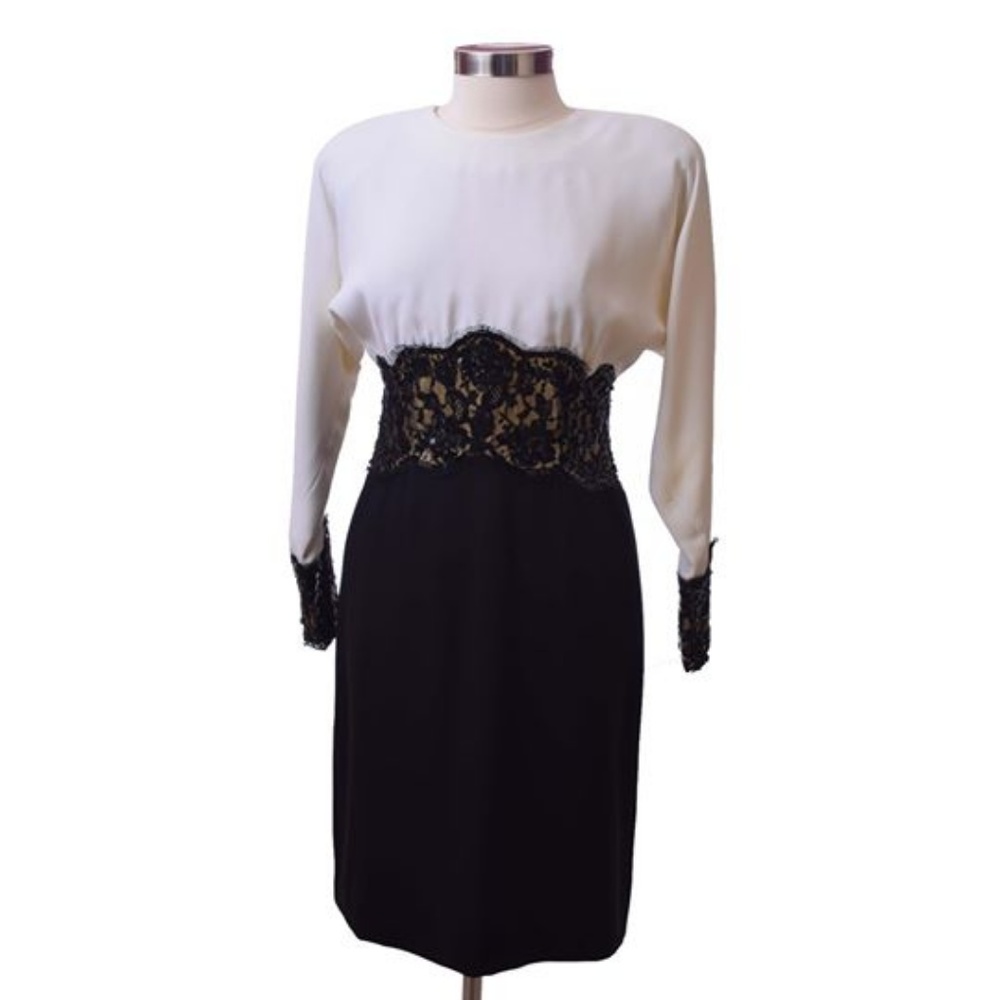 Ann Lawrence Black Evening Dress Size 10